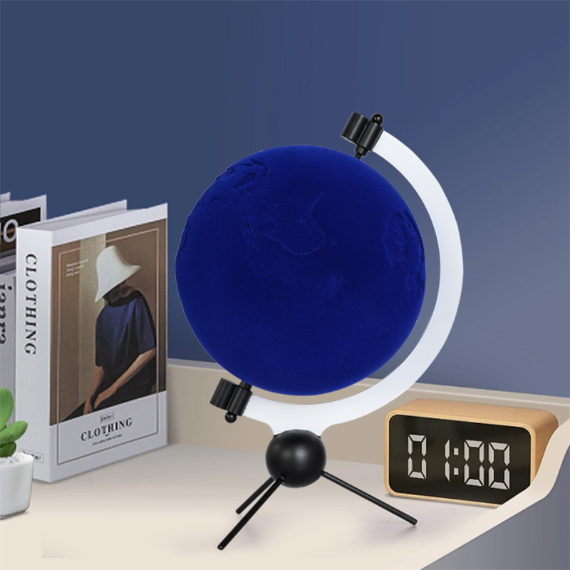 Modern Art Klein Blue Flocking Globe Ornaments Model Room Study Soft Home Living Room Entrance Ornaments