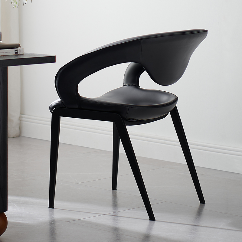 High-End Italian Minimalist Classy Hollow Design Home Creative Dining Chair with Armrests Desk Chair Tea Table Master Chair