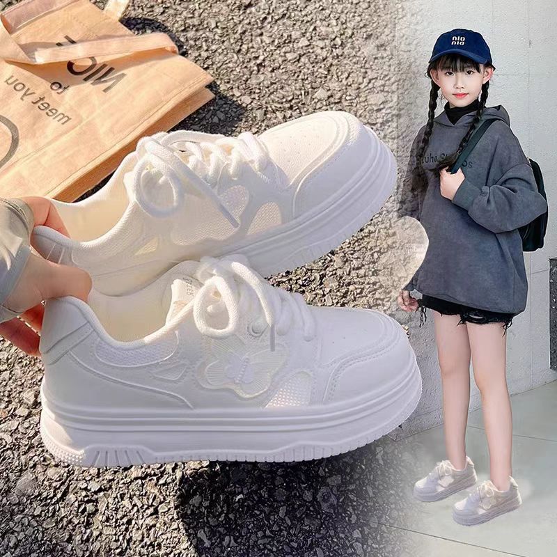 Spring and Summer White Shoes for Women 2025 New Style Women's Shoes Thick-Soled Casual Shoes for Women Versatile Chic with Skirts Sports Sneakers