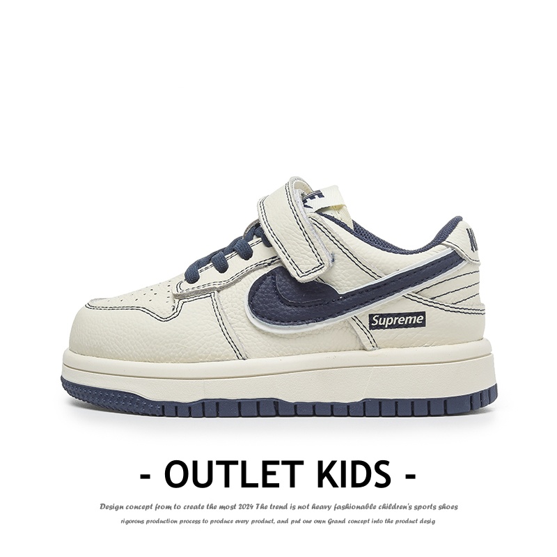 Boys' Casual Sneakers 2025 Spring and Autumn New Style Girls' White Shoes Kidsren's Trendy Brand Genuine Leather Low-Top Sports Shoes