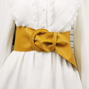 Retro Fashion Wide Belt Ladies Simple Coat Belt Accessories