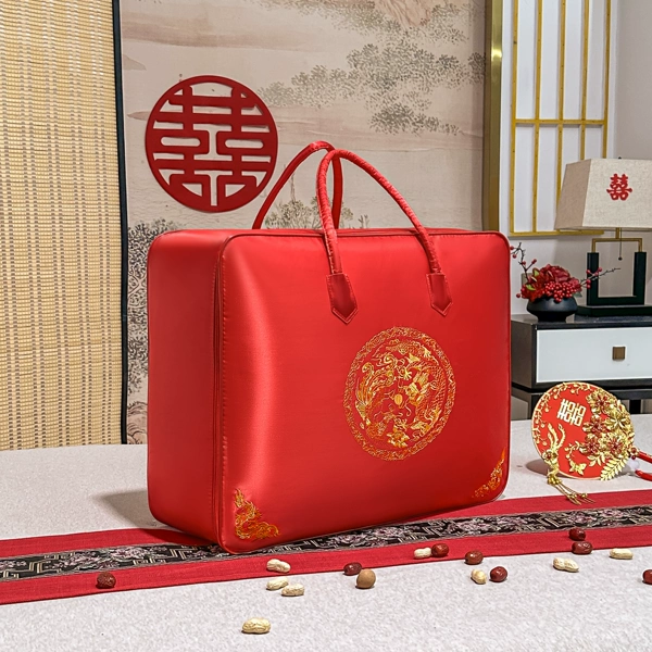 Flying dragons and dancing phoenixes [high-end satin hand-embroidered style]
