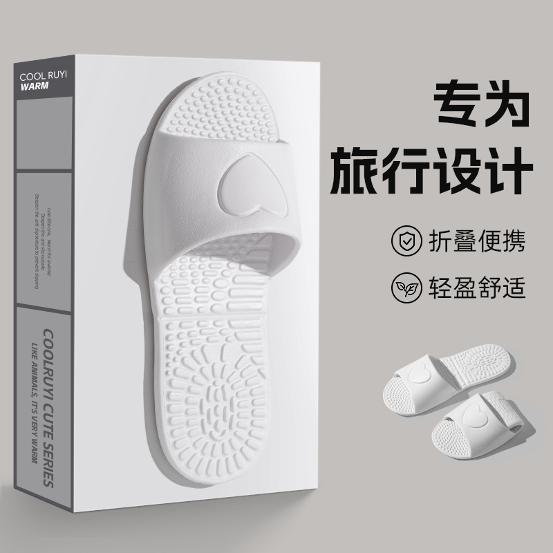 Men's Foldable Slippers, Travel Slippers for Women, 2025 New Summer Portable Swimming Flip-Flops for Bathing