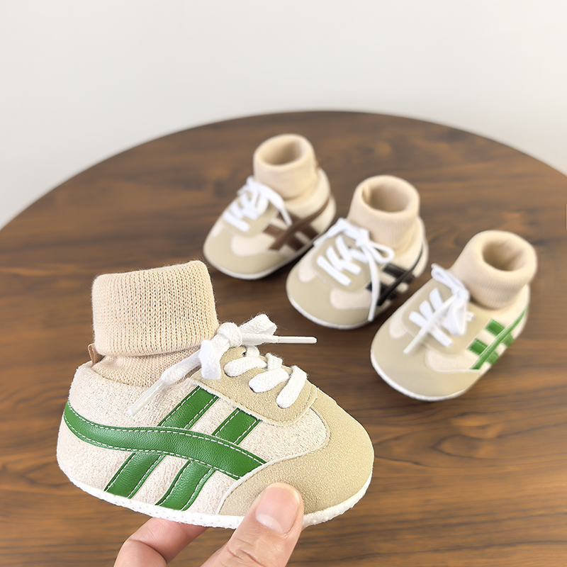 Newborn Baby Shoes 0-3-6-12 Months to 1 Year Old, Pre-Walking Shoes, Spring, Autumn and Winter Models, Soft-Soled Shoes for Male and Female Babies