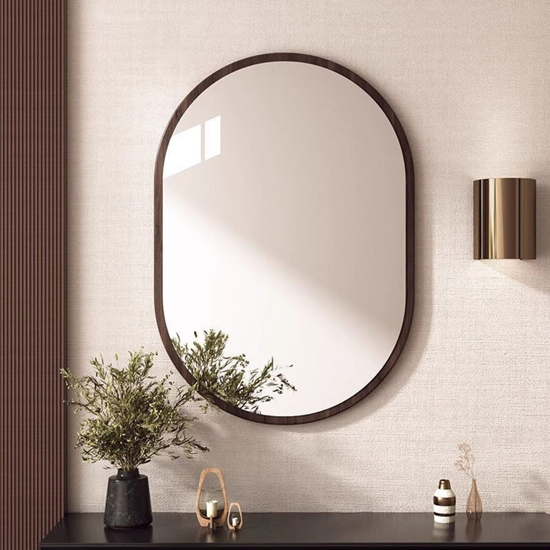 Antique Style Makeup Mirror Wall-Hanging Bathroom Mirror Living Room Entrance Arch Decoration Dressing Mirror Bedroom Dressing Table Mirror