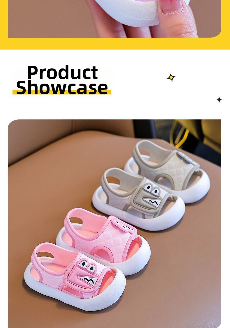 Babysandaler med mjuk sula halkfria strandskor för småbarn_voghion.com