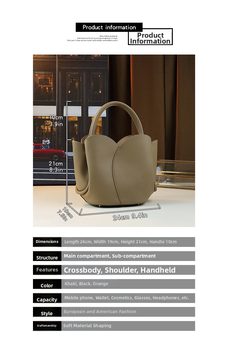 Tulpanformad tote väska damhandväska i konstläder elegant_voghion.com