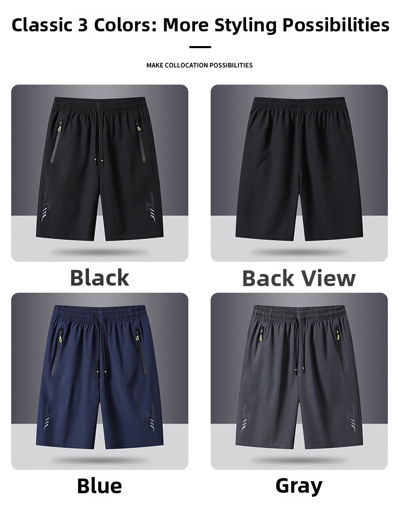 Herrenbekleidung in Übergrößen: Dünne, dehnbare Badeshorts aus atmungsaktivem, lässigem Material, bequem und locker geschnitten._voghion.com