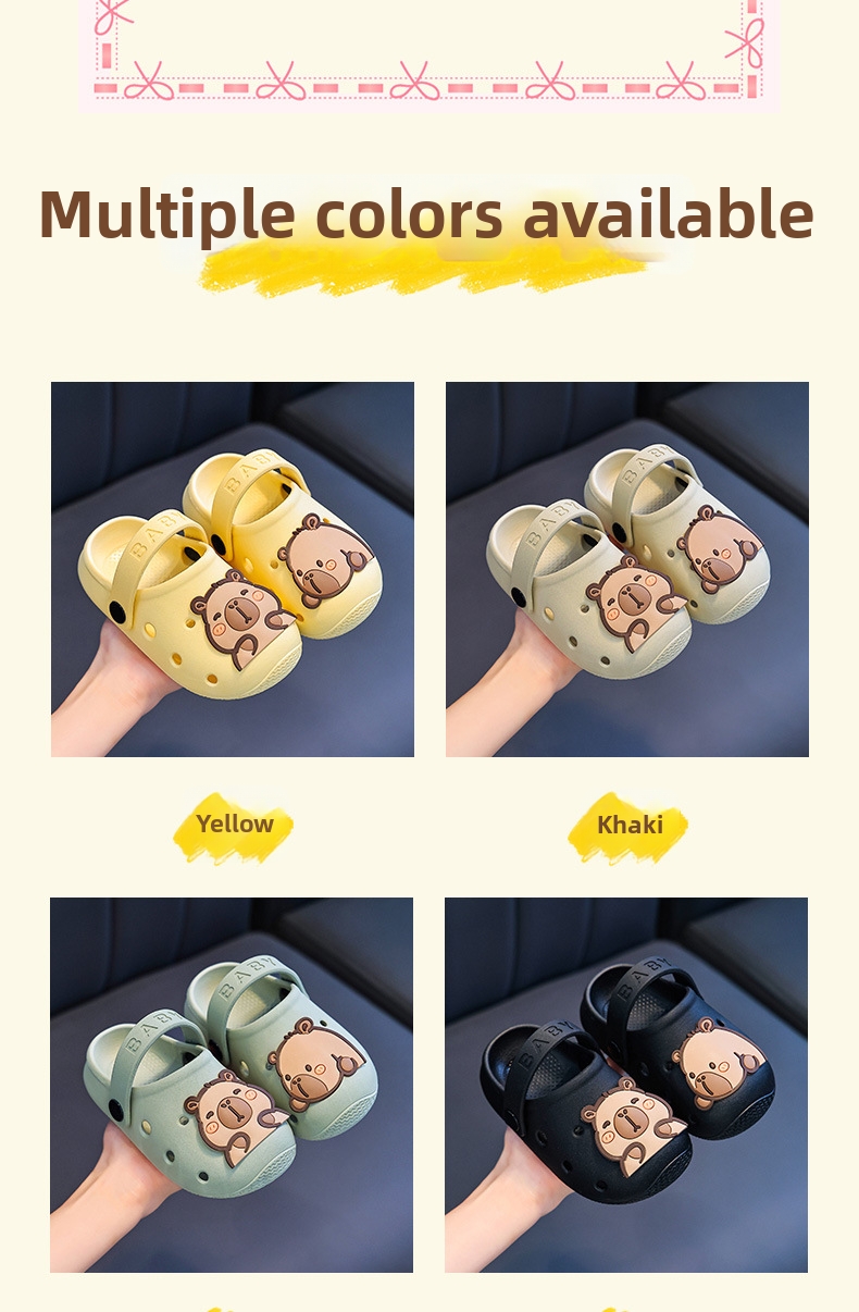 Childrens Reversible Clogs Non-slip Soft Soled Sandals Kids_voghion.com