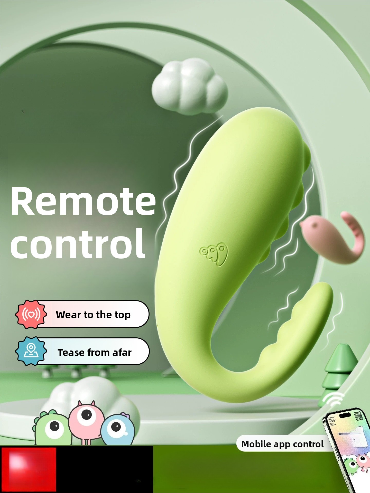 Vibrations-Ei Sexspielzeug für Frauen, App-gesteuerter kabelloser Masturbator mit starker Schockfunktion_voghion.com