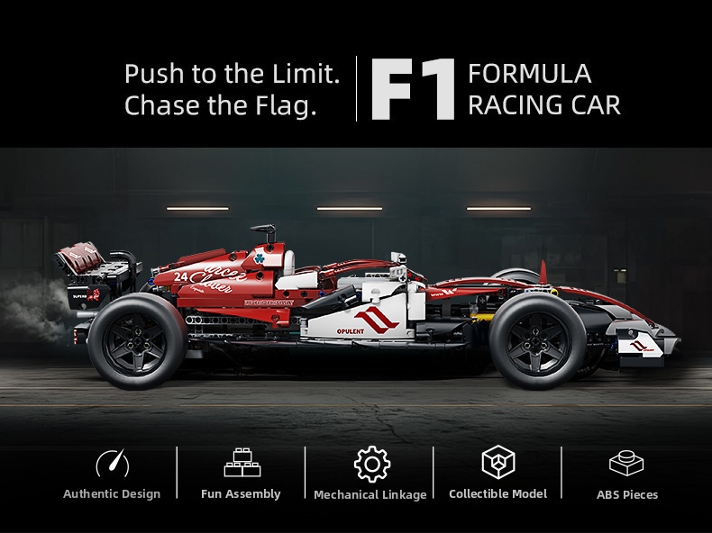 Formule 1 raceauto bouwstenen rood speelgoed cadeau voor iedereen_voghion.com