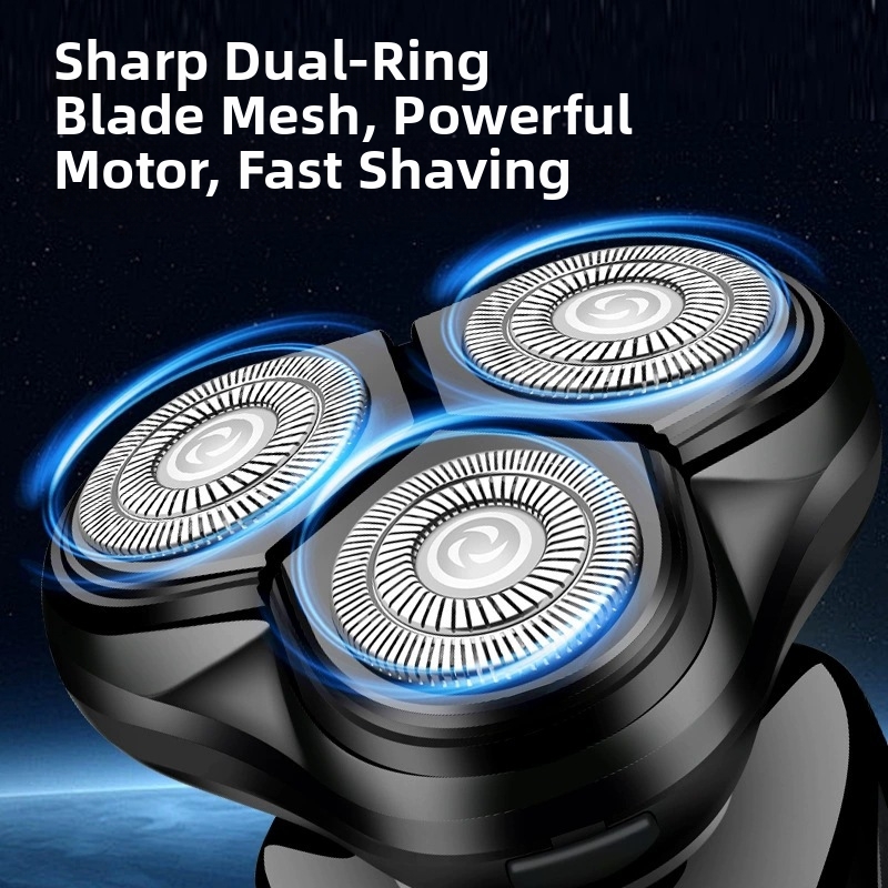 Electric Shaver For Men USB Rechargeable Fully Washable Digital Display Floating Head Home Appliance Personal Care_voghion.com