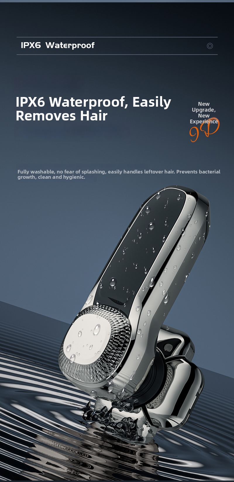 Electric Shaver 6-in-1 Rechargeable Hair Clipper For Bald Heads_voghion.com