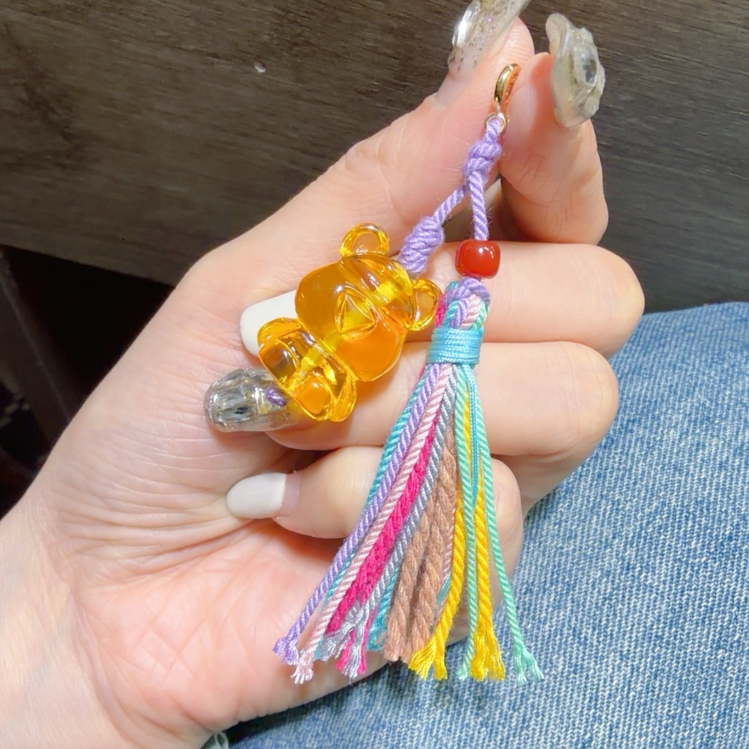 二代蜜蜡小熊小提溜小挂件包挂车挂卡通可爱挂饰DIY配饰