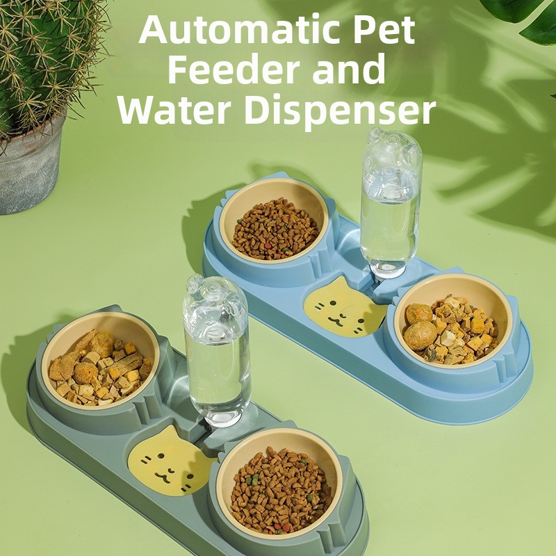 Stainless Steel Double Bowl Pet Water Dish For Dogs And Cats Feeding Supplies_voghion.com
