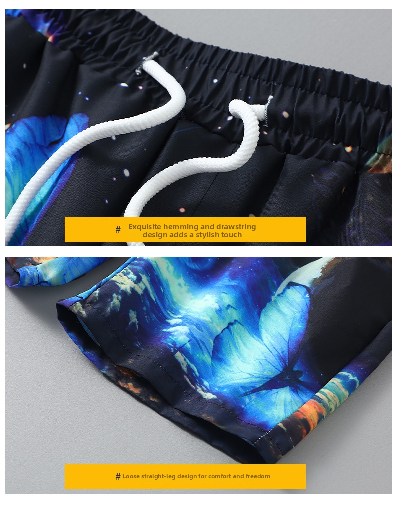 Herren Sommer Freizeithose Badeshorts Gerade Geschnitten_voghion.com