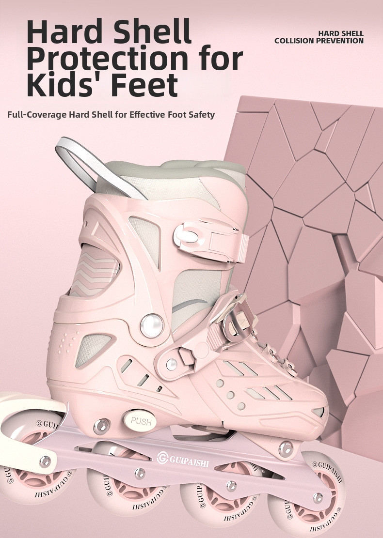 Verstellbare Rollschuhe Für Anfänger Mädchen Von 3 Bis 12 Jahren_voghion.com