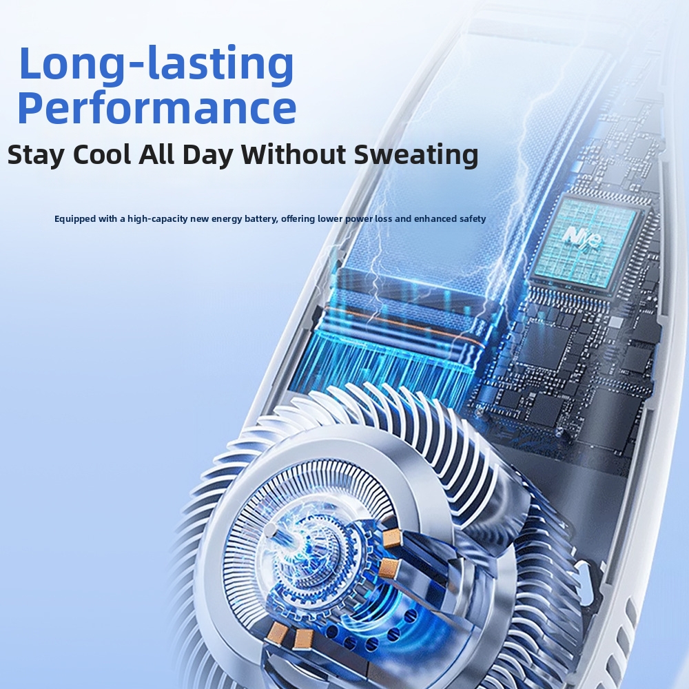 Bladeless Neck Fan Portable High Speed Cooling Personal Fan_voghion.com