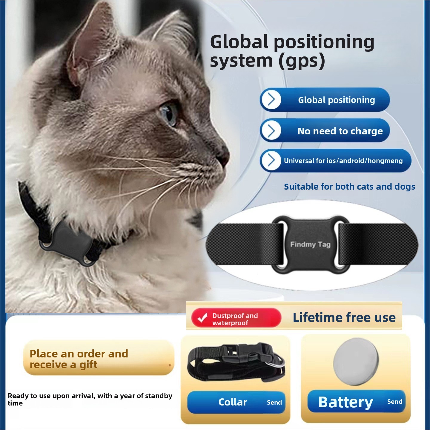 Pet Locator, Deep Waterproof, Tracking And Reservation Collar, Anti Loss Device, Intelligent Positioning Tracking_voghion.com