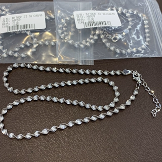 S925纯银silver 圆珠链饰品配链批发链子