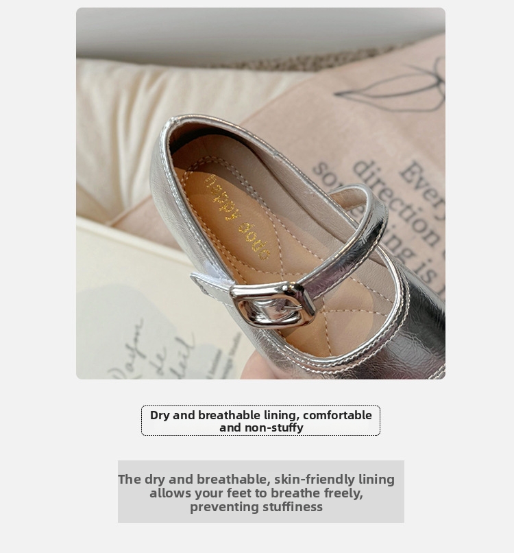 Mädchen Leder Mary Jane Schuhe In Silber Rutschfeste Kinderschuhe_voghion.com