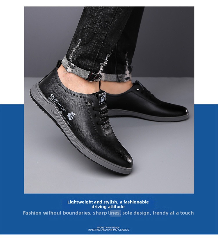 Chaussures en cuir pour hommes, collection printemps 2025, décontractées, à enfiler, semelle souple, confortables, blanches et noires, en microfibre et cuir PU. Directement de l'usine._voghion.com