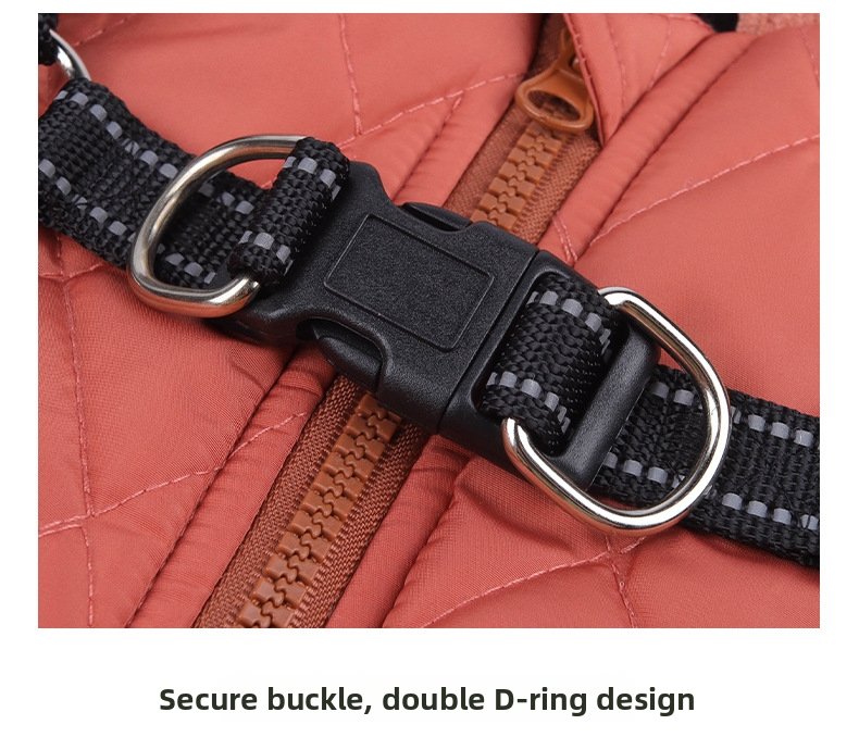 Dog Winter Padded Coat With Integrated Harness For Small Breeds_voghion.com