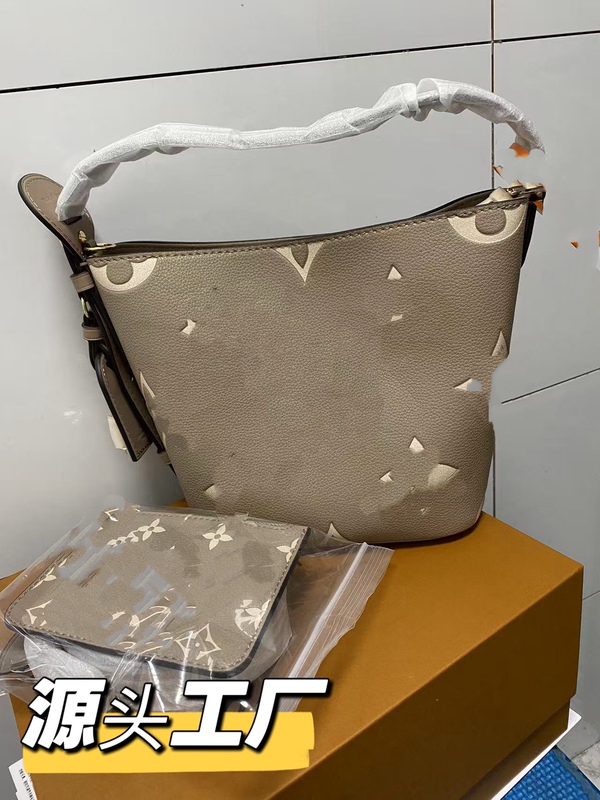 2025新款水桶高级感复古手提大象灰女休闲百搭单肩斜挎包|undefined