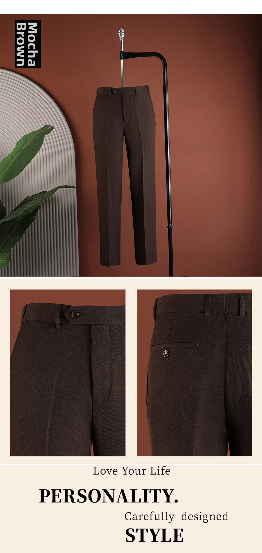 Spring/Summer Men's Casual Commuter Trousers British Style Skinny Fit Wrinkle Resistant Versatile Retro Designer Suits & Blazers_viptrois.com