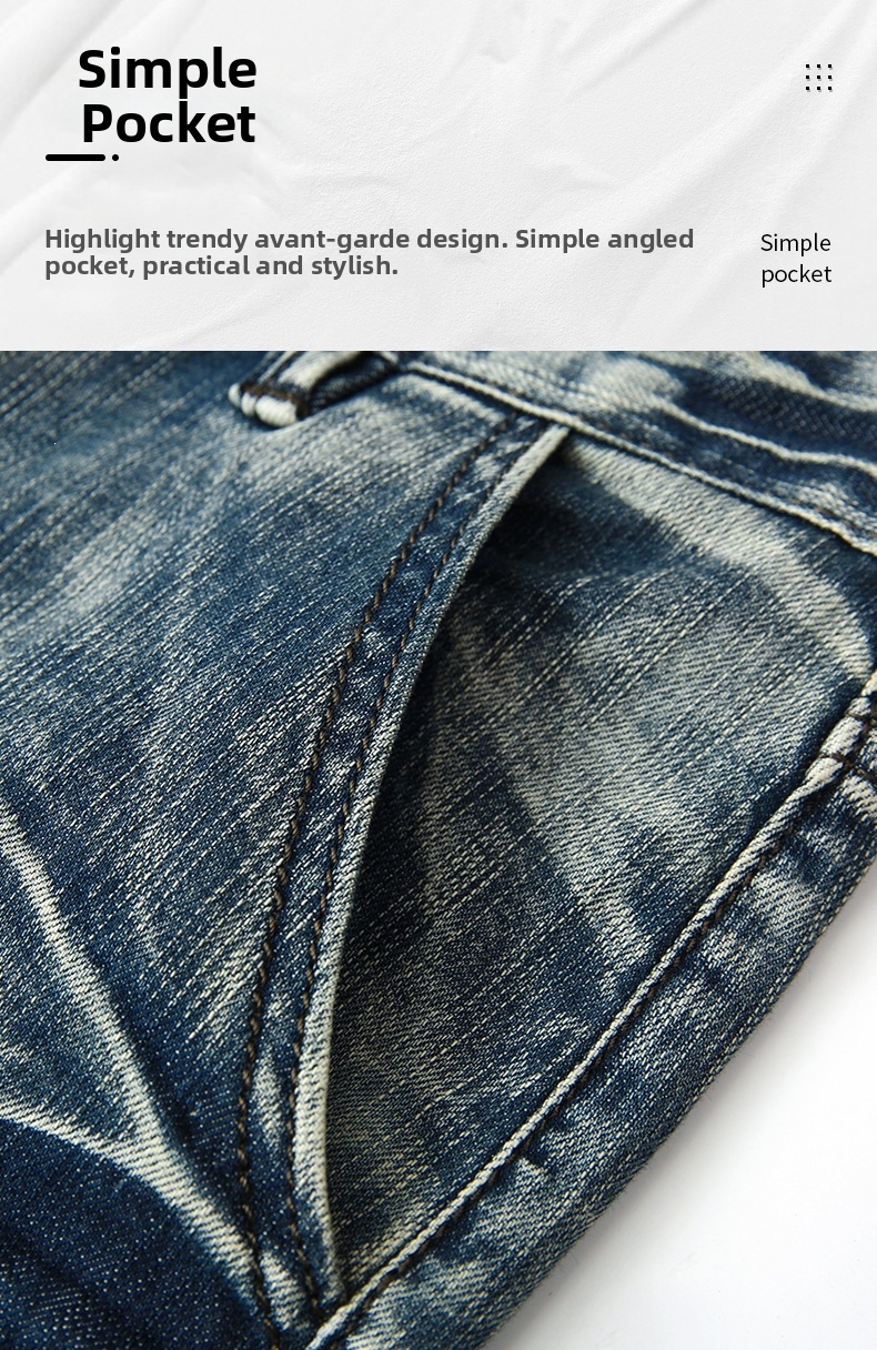 Herren Vintage Patchwork Jeansshorts Im Lässigen Cargo Stil_voghion.com