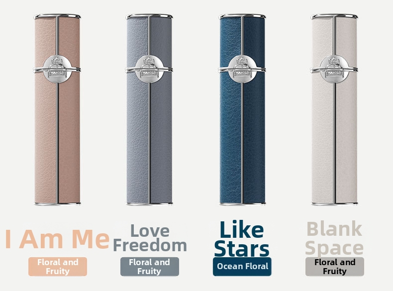 Conjunto de perfumes de viagem com estojo de pele_voghion.com