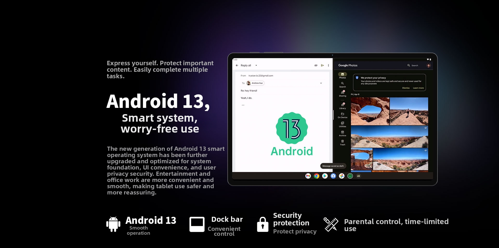 Tablet PC T60 da 12 pollici, piena compatibilità di rete, 8 GB di RAM, 256 GB di ROM, sistema Android._voghion.com