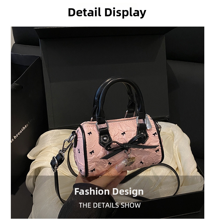 Mini boston handtas met strik van seersucker voor kinderen_voghion.com