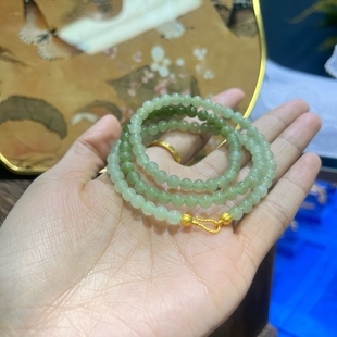 Natural Xinjiang Hetian Jade Jade Supply Chain Clear Water Gradient Bracelet Necklace 2 Daisu Bead 108 Jade Bead Chain