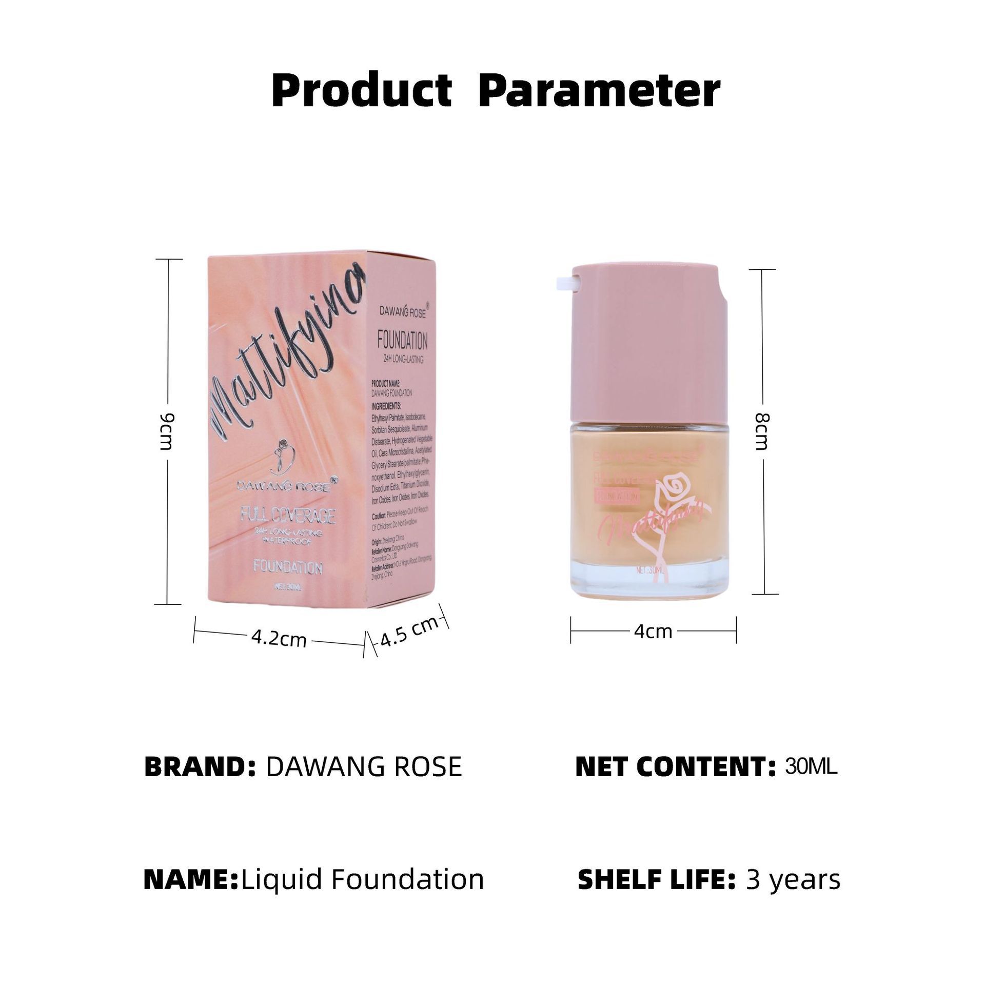 Flüssiges Make-up mit Concealer, Ölregulierung, langanhaltend, wasserfest und schweißresistent – für trockene und fettige Haut. BB-Creme._voghion.com