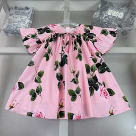 女童裙子清新花朵连衣裙公主裙25夏装新款外贸童装代发3-8岁