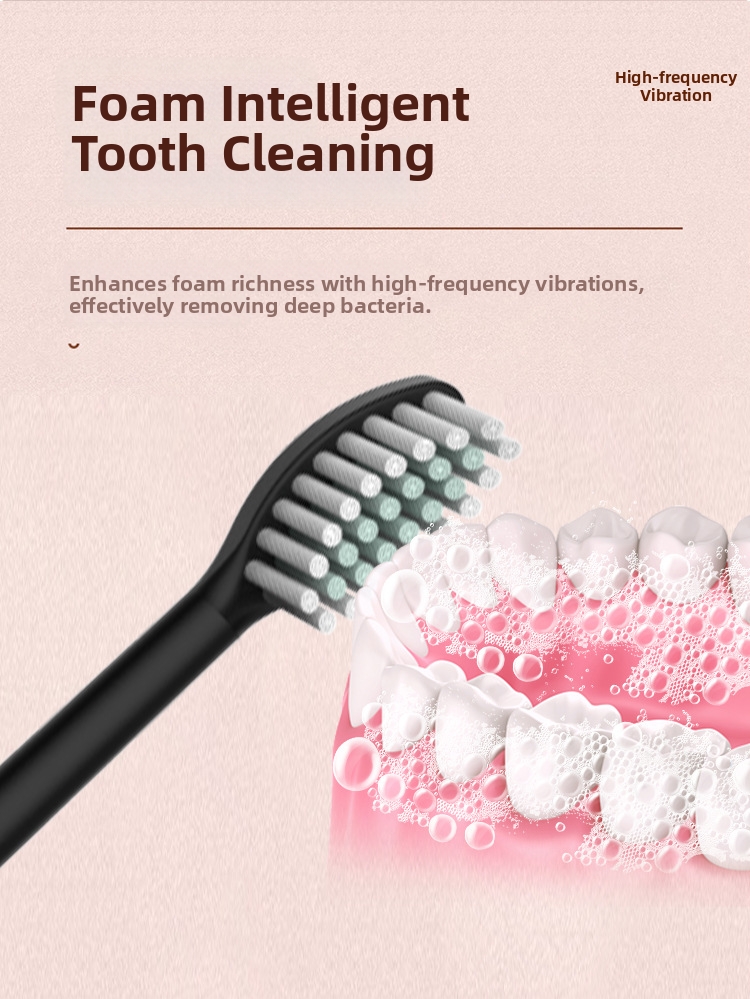 Electric Toothbrush Sonic Rechargeable With Soft Bristles Set_voghion.com