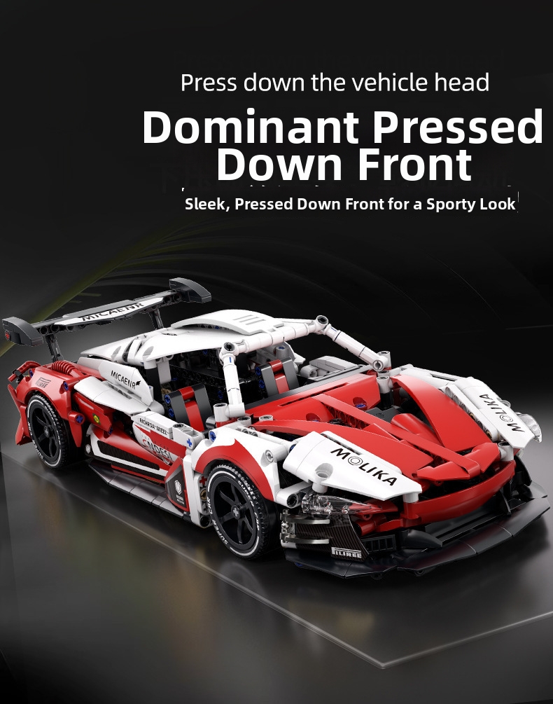 Remote Control Racing Car Building Blocks Plastic Model Kit_voghion.com