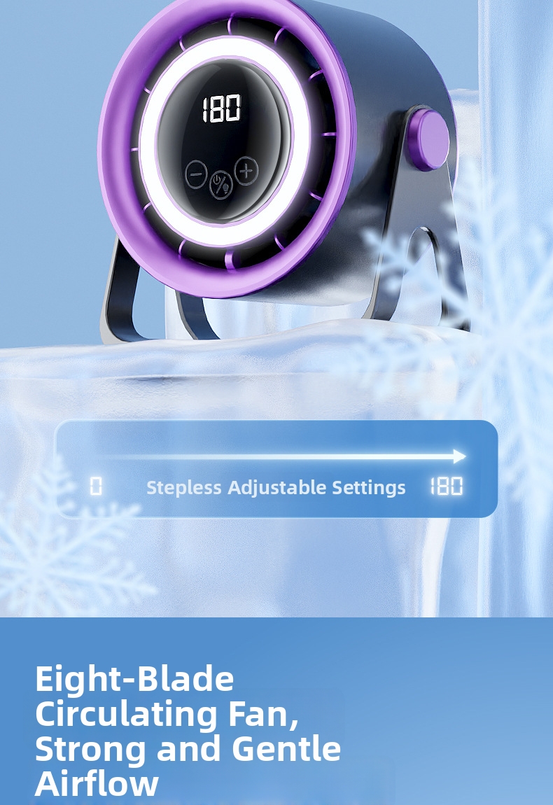Air Circulator Fan For Home Office Desk Bedroom With Light_voghion.com