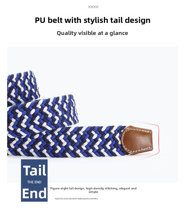 Elastic Woven Canvas Belt For Men And Women Korean Style Accessory_voghion.com