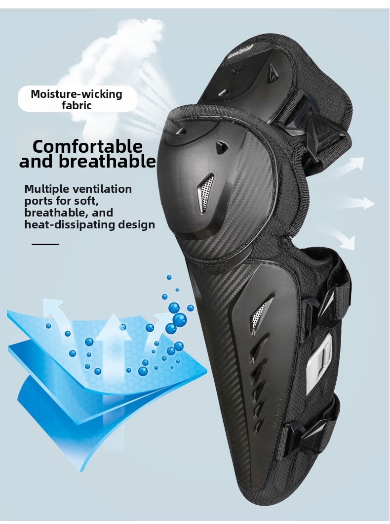Motorcycle Protective Gear Knee And Elbow Pad Four Piece Set Breathable Widened Side Wings Anti-Fall For Summer Motorcycles And Racing Bikes_voghion.com