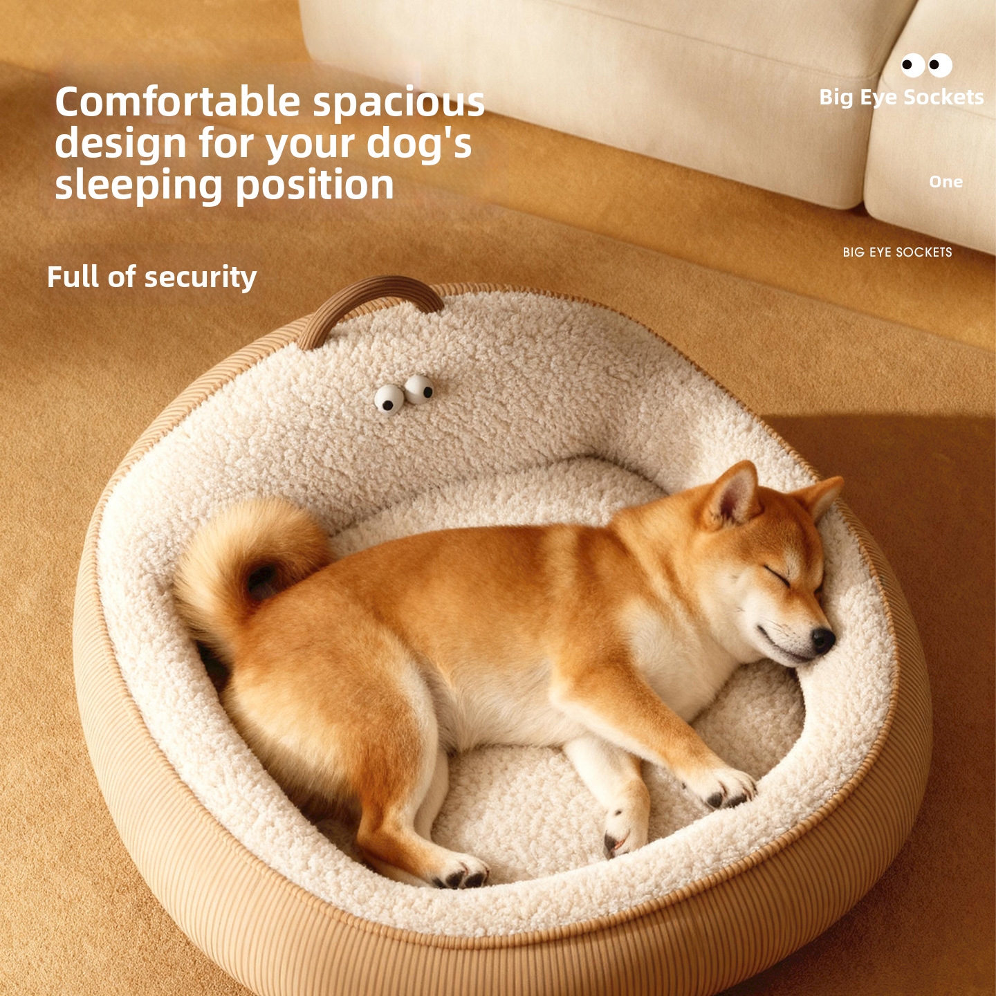 All Seasons Dog Bed with Heightened Neck Support Sleeping Mat for Small to Medium Dogs And Cats Bichon Frise Teddy Pomeranian_voghion.com