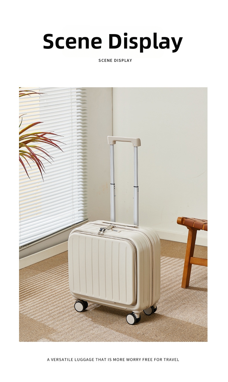 Lichte handbagage koffer met frontopening voor reizen_voghion.com