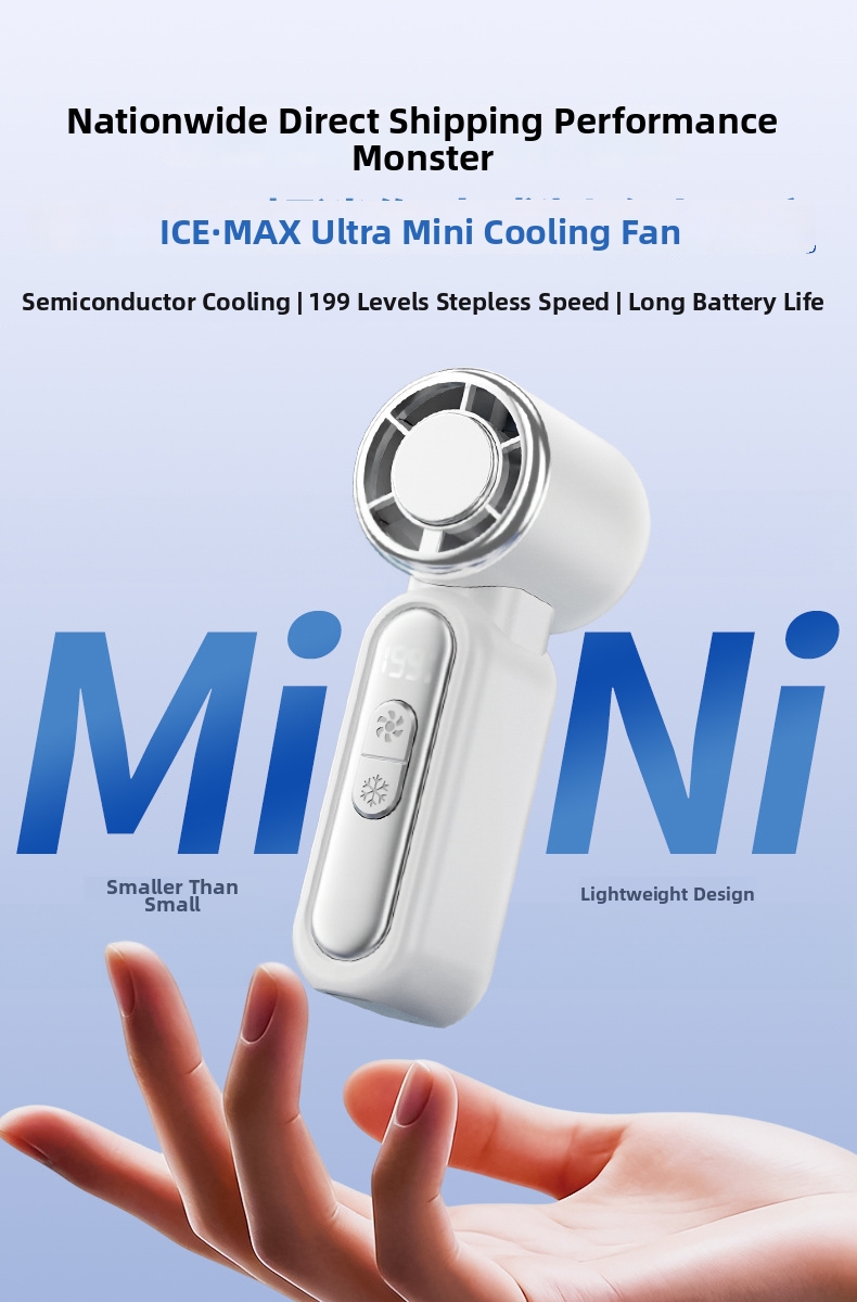 Handheld Mini Cooling Fan Portable Rechargeable High Speed Turbine_voghion.com