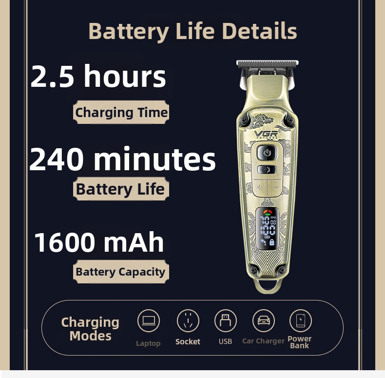 Cortapelo eléctrico con pantalla lcd para corte de estilo salón_voghion.com