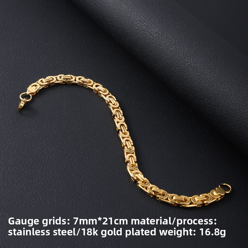 Bracciale In Acciaio Inossidabile Placcato Oro 18k Da Donna_voghion.com