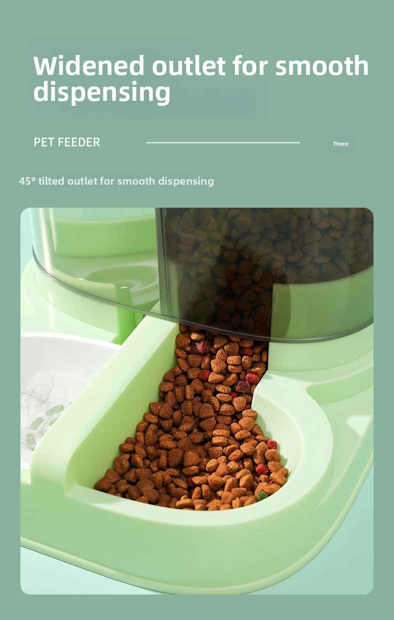 Automatic Pet Feeder And Waterer Combo For Dogs And Cats_voghion.com