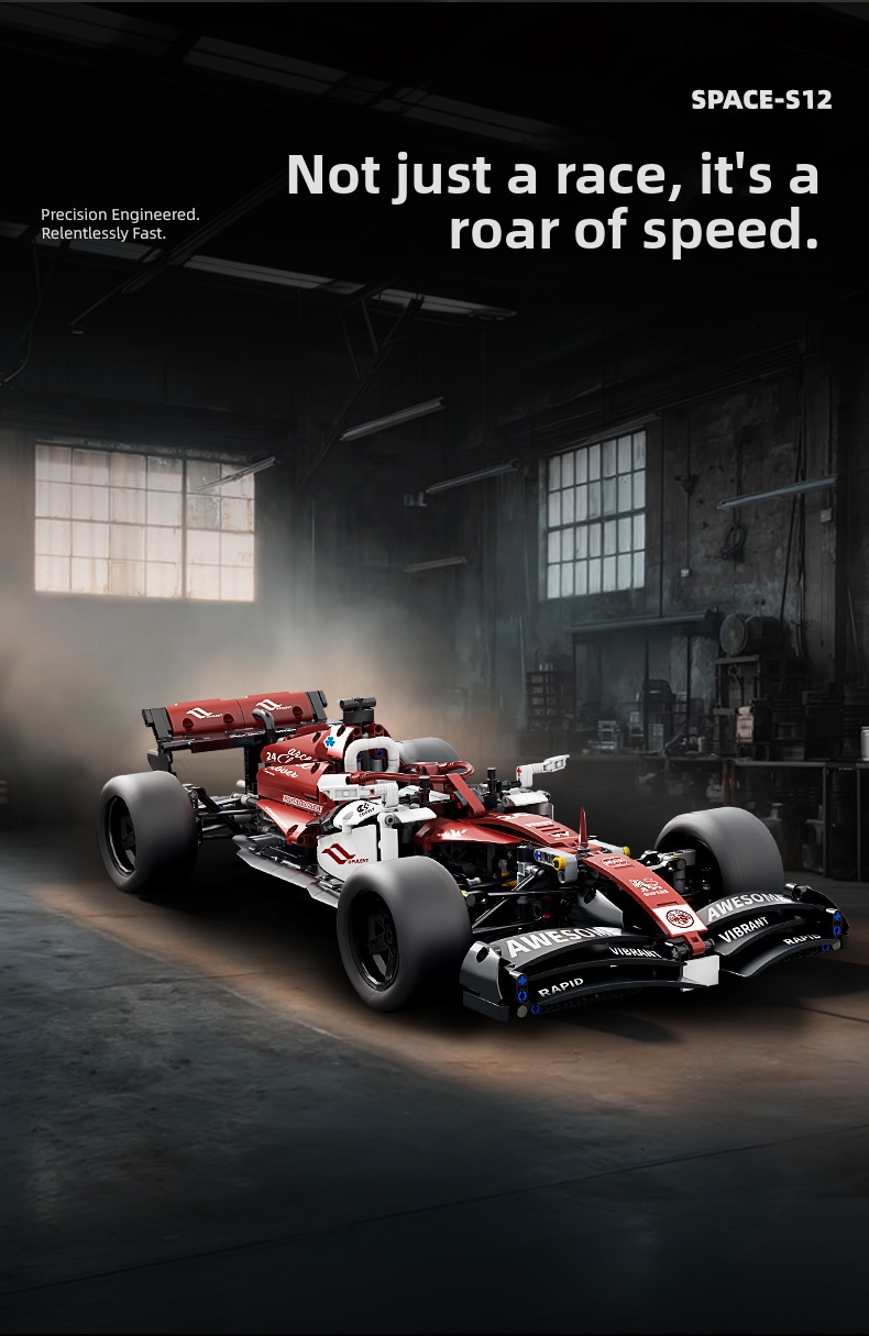 Formule 1 raceauto bouwstenen rood speelgoed cadeau voor iedereen_voghion.com