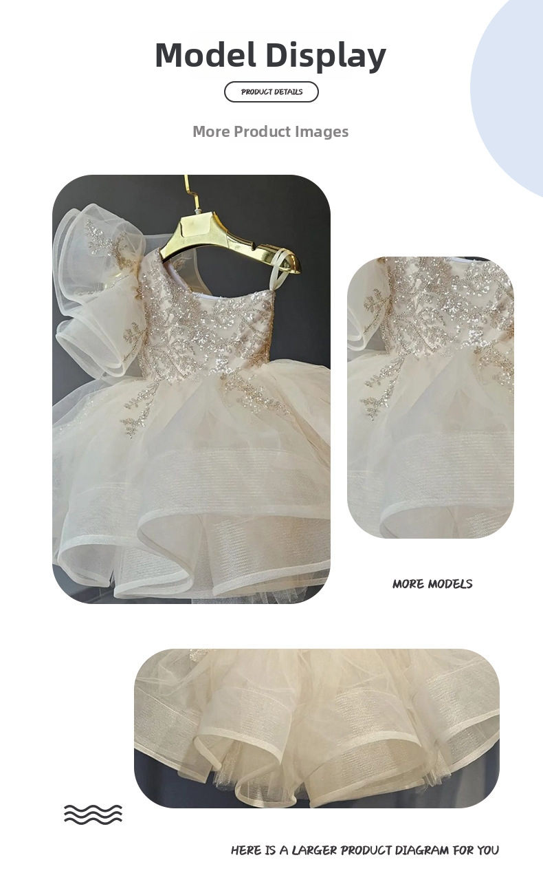 Vestido de princesa de tul para fiesta navidad y cumpleaños_voghion.com