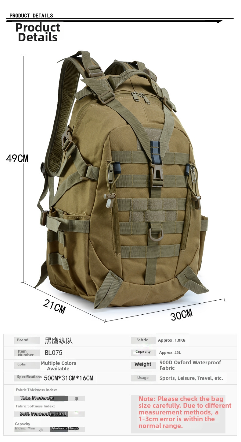 Tactical Military Backpack Large Capacity Men's Hiking Bag_voghion.com